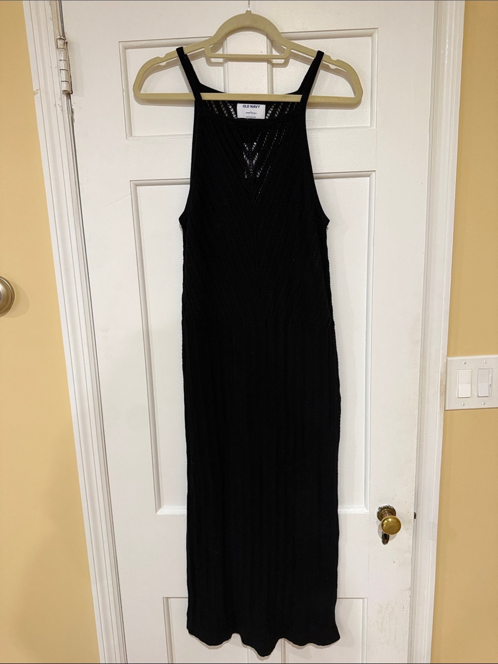 Old Navy Black Crocheted -Style Maxi Dress
